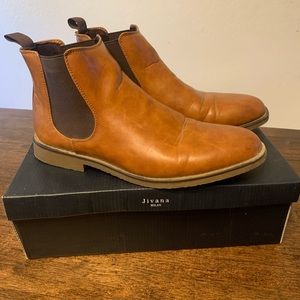 Jivana Men's Chelsea Ankle Dress Boots Oxford